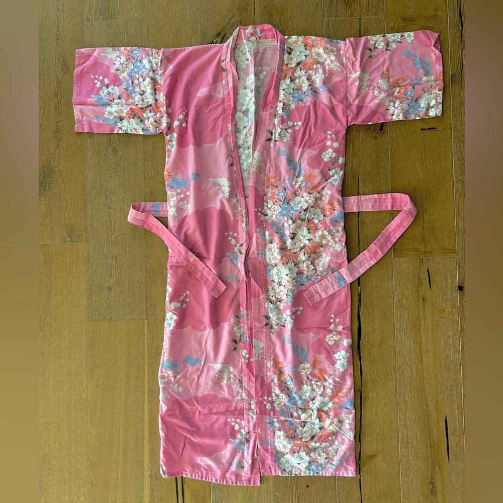 Vintage Lord & Taylor cotton kimono style robe